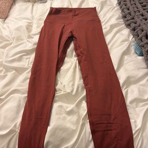 lululemon, size 4, maroon/red align leggings